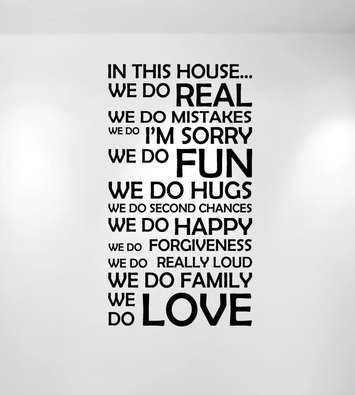 Innovative Stencils "In This House We Do..." Family Quote Wall Decal